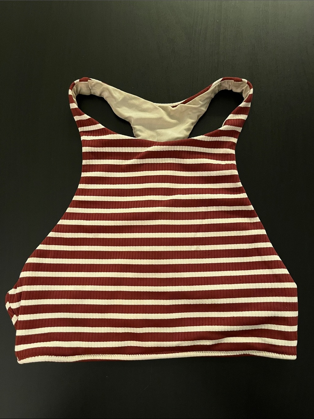aerie Striped Ribbed Racerback crop top - size S